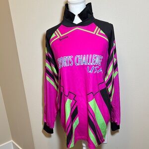 Sports Challenge USA Long Sleeve Tee - Hot Pink/Neon Green